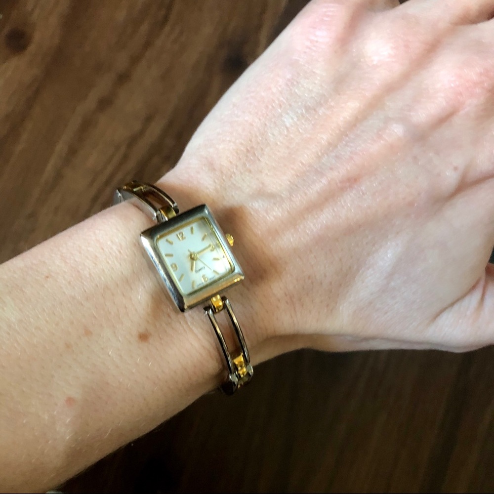 Dainty two-tone watch